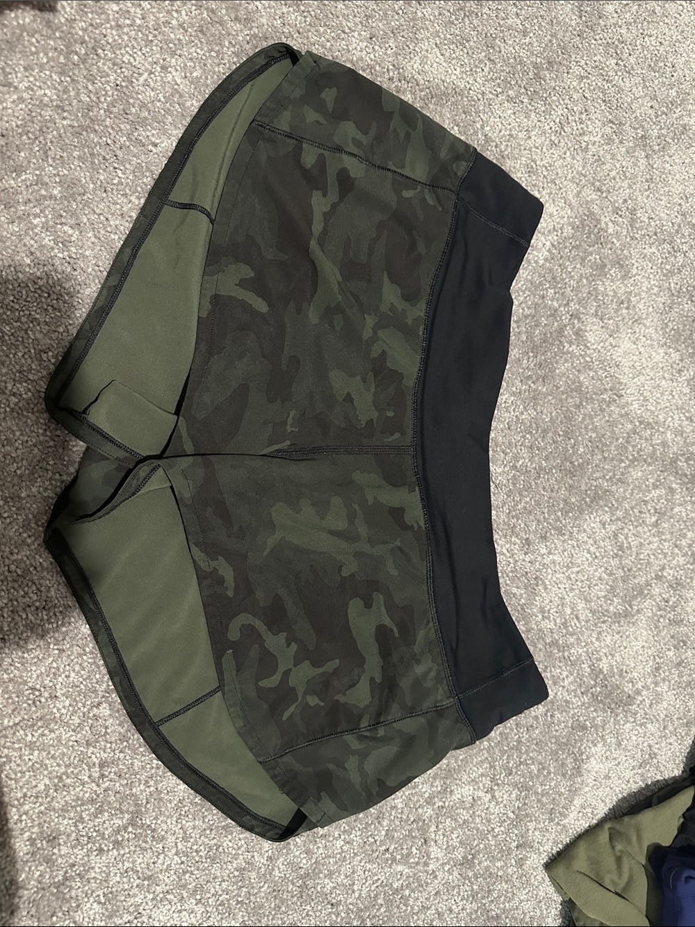 lululemon athletica Olive Camo High-Rise Athletic Speed Up Low-Rise Lined Shorts